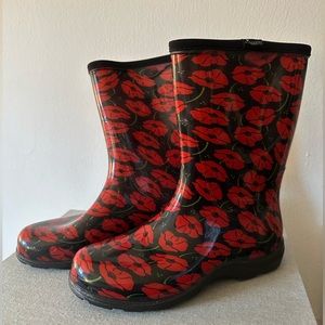 Poppy Print Slogger Rainboots